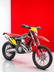 GasGas EC 300 GP: Red Explosion of Energy on the Background of Speed