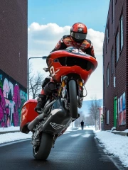 Harley Davidson Road Glides: Taking Off in the Alley
