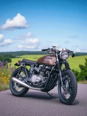 Freedom on the Road: Kawasaki KZ650 and Countryside Scenery