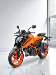 Marbled Power: The 2024 KTM 390 DUKE in Action