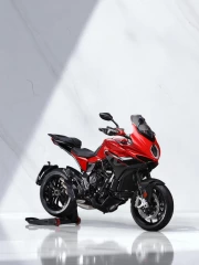 MV Agusta Turismo Veloce 800 on a marble background: Elegance and Speed