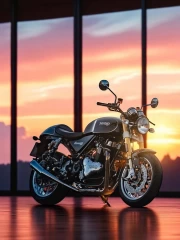 Sunset Symphony: Norton Commando 961 in Motion