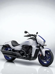 Speedy Elegant: Suzuki Motorcycle on Minimalistic Background