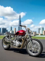 Freedom on the Road: Triumph Bonneville T100 with Cityscape