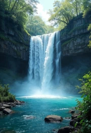 The Majesty of the Waterfall: The Turquoise Power of Nature