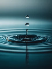 Frozen Drop: Waves of Tranquility in a Natural Water Landscape