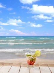 Summer Breeze: A Refreshing Drink on the Seashore