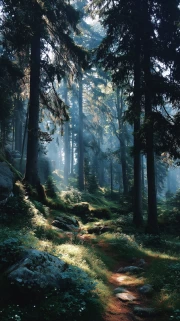 Sun Rays in the Forest: The Magic of Nature and Trees