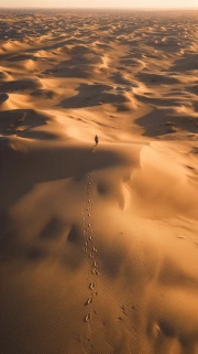 Traces of the Traveler: Sandy Expanses of the Desert