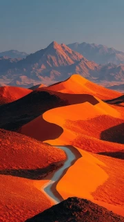 The Merging of Dunes and Sky: Desert Landscapes