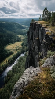 The Greatness of Nature: View from Steep Cliffs