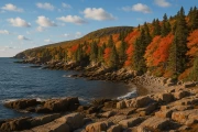 Autumn Splendor Acadia National Park Maine: Natural Scenery of National Parks