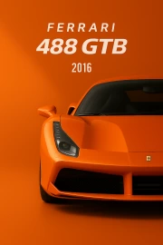 Fiery Ferrari 488 GTB: The Embodiment of Speed in Orange