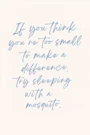 Small But Mighty: Funny Inspirational Mosquito Quote