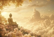 Harmony of Heaven and Flowers: Meditative Peace