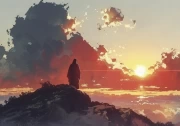 Jesus on the Mountain: Sunset Awakening