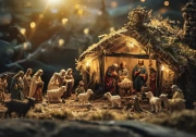 Holy Nativity Scene in the Starry Glow: Eternity and Spirituality