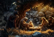 The Magic of Christmas Night: Nativity Scene