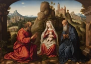 Divine Scene: Virgin Mary in Oil Painting