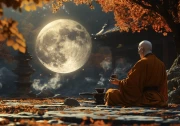 Lunar Harmony of the Old Japanese Monk