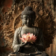 Buddha with Lotus: Harmony and Peace
