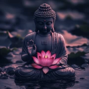 Buddha with Lotus: Harmony and Enlightenment
