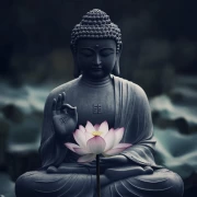 Buddha with Lotus: Harmony and Enlightenment