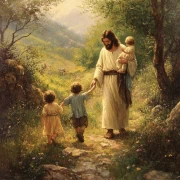 Jesus and the Children: The Bright Path of the Morning Garden