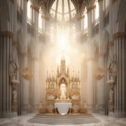 Light of Radiance Through the Vaults of the Church