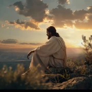 Jesus Christ in the Sunset: Calm and Majesty