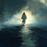Jesus Walking on Water: Light and Peace