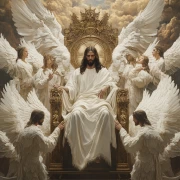 Jesus in the Arms of Angels: Divine Harmony