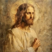 Sacred Harmony: Oil Portrait of Jesus