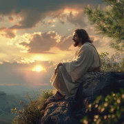Jesus Christ on the Rock: Inspiration and Tranquility in Nature