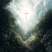 Sacred Light: Cross in the Forest