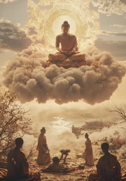 Japanese Buddha in the Clouds: The Radiance of Wisdom