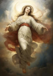 Divine Grace: Virgin Mary in the Style of Leonardo da Vinci