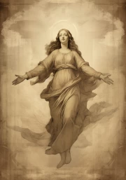 The Grace of the Virgin Mary in the Style of Leonardo da Vinci