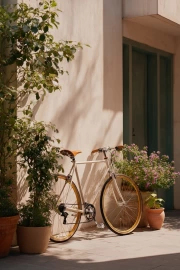 Elegant Bicycle in Greenery: Ease of Movement