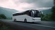 Speed and Scenery: Modern Bus on the Hills