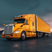 Peterbilt Orange Giant: Power and Style on the Road