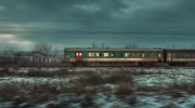 Evening Express: Winter Train Journey