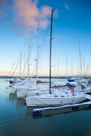 Evening Harbor: Elegant Yachts and Heavenly Freedom