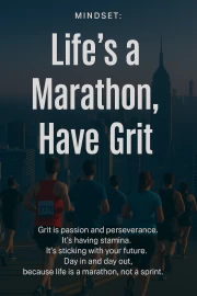 Marathon of Life: Resilience and Motivation at Dawn