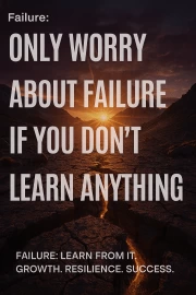 Failure: Learn and Grow – Motivational Quote on Turning Mistakes into Success