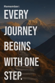 The First Step to Progress: Inspiration for Self-Improvement and Discipline