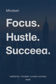 Sunset of Resolve: Focus. Hustle. Succeed.