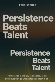 Perseverance Conquers Talent: The Path to Success and Perseverance