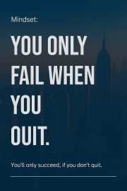 You Only Lose If You Give Up: The Power of Perseverance and Discipline on the Path to Success
