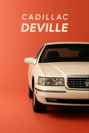 Classic Cadillac DeVille on Orange Background – Elegance and Style for Car Enthusiasts